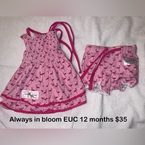Always in bloom flamingo set baby girl